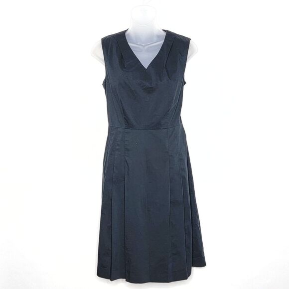 Brooks Brothers Dresses & Skirts - Brooks Brothers Fit and Flare Pleated Black Midi Dress